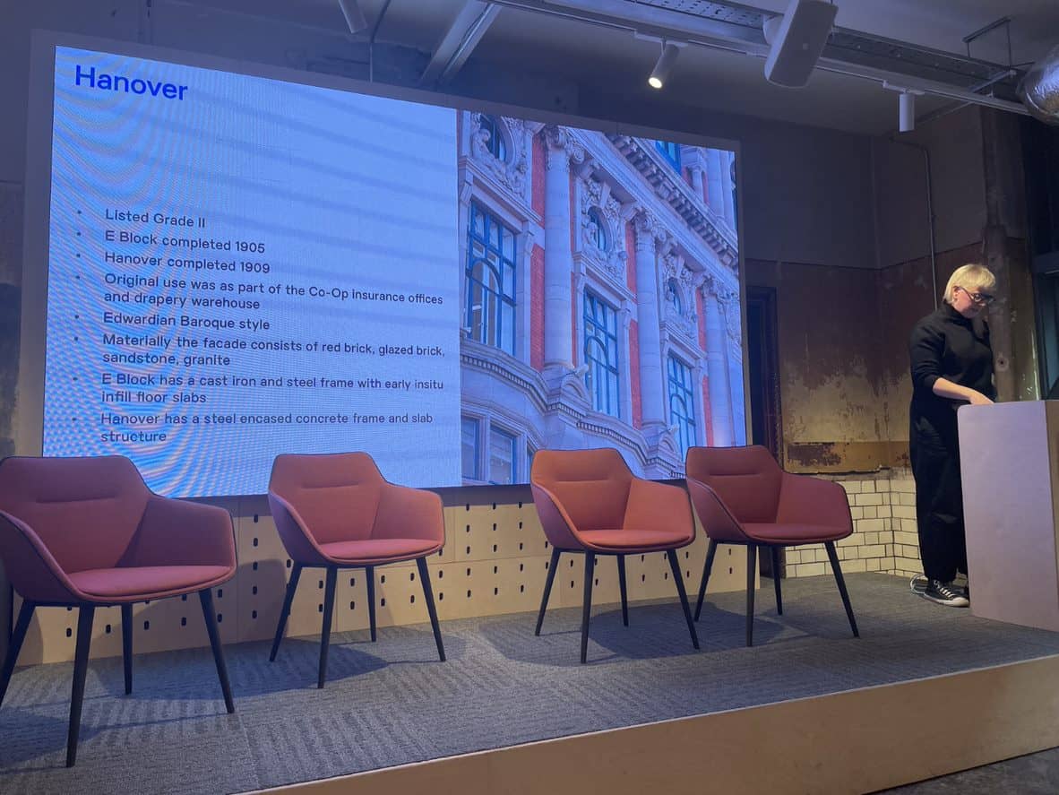 Commercial Retrofit Site tour of Hanover House, Manchester UKGBC