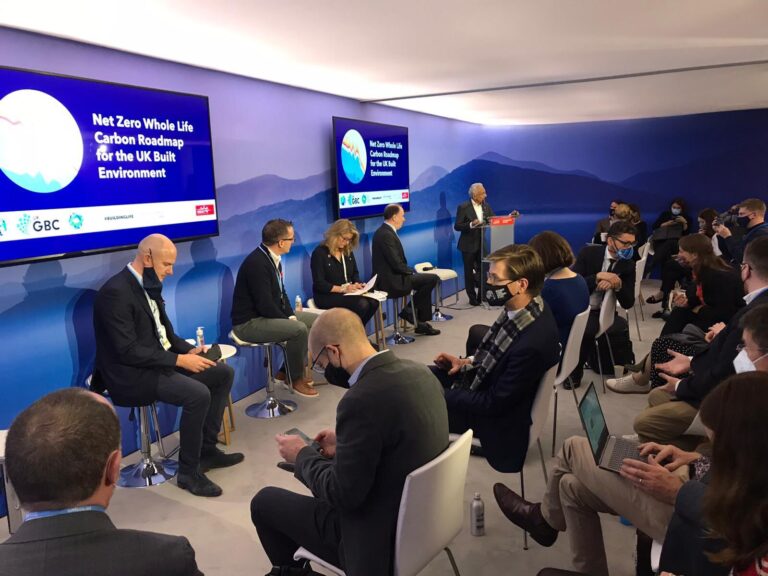 Launch of UKGBC's Net Zero Whole Life Carbon Roadmap in the Blue Zone at COP26